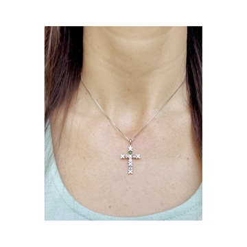 Collar cruz  flor de Lis multicolor - Imagen 2