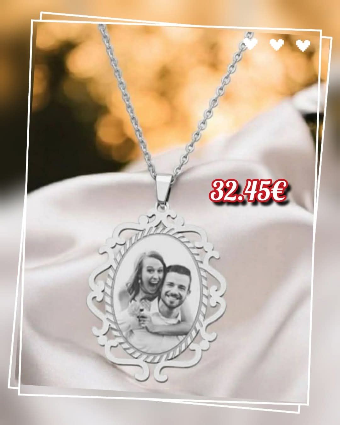Collar fotograbado placa oval - Imagen 1