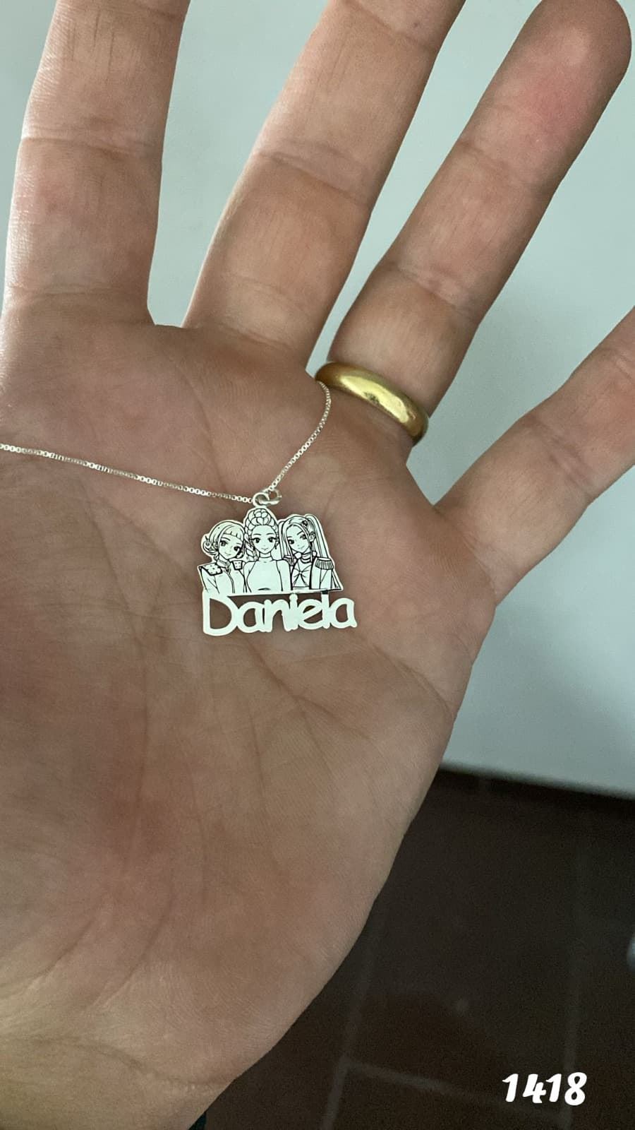 Collar guerreras K-Pop plata de ley - Imagen 1
