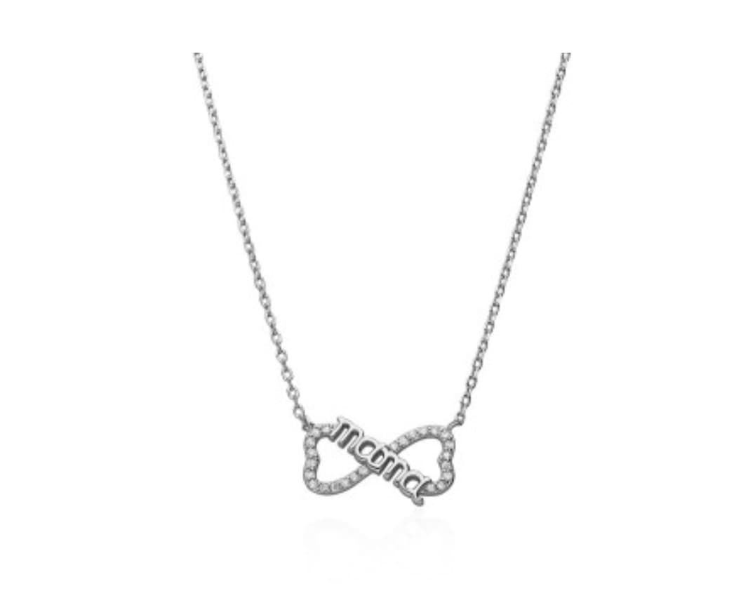 Collar infinito mamá plata de ley - Imagen 1