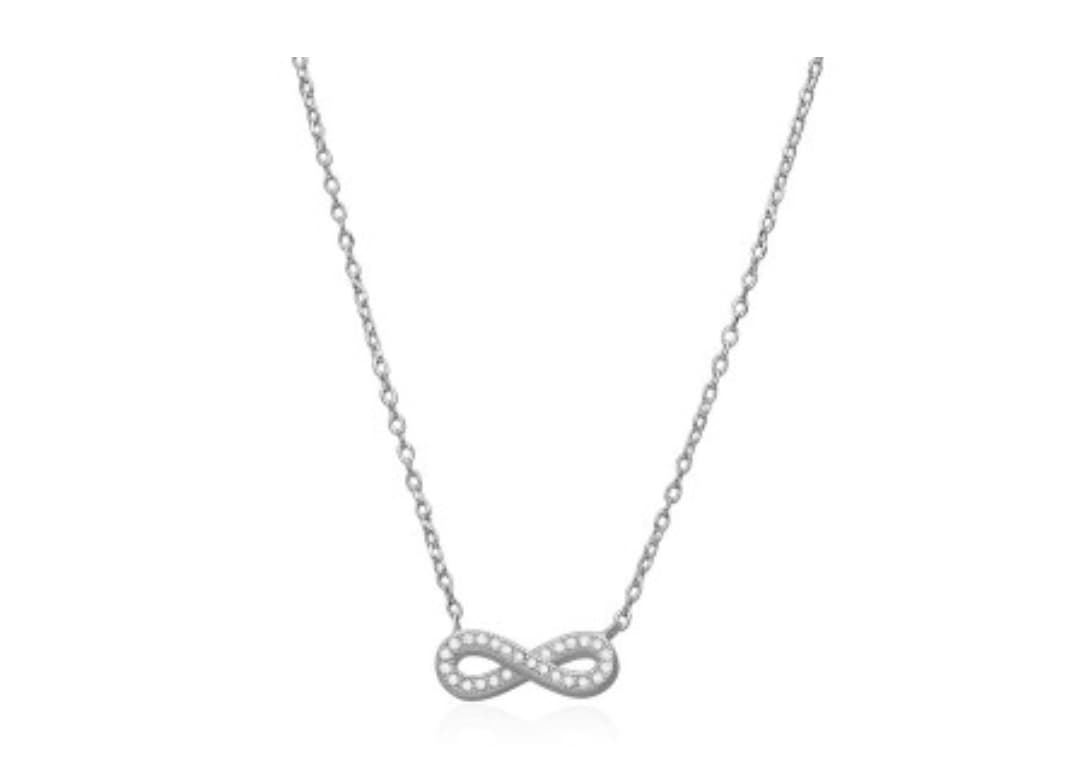 Collar infinito plata de ley - Imagen 1
