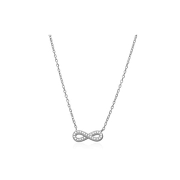 Collar infinito plata de ley - Imagen 1
