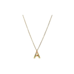 Collar letra circonitas de acero Avancy - Imagen 1