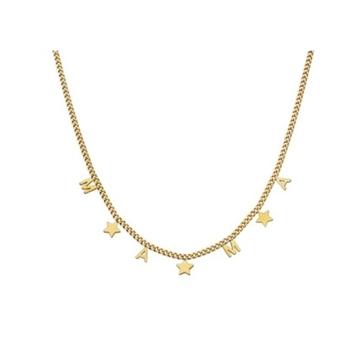 Collar mama con estrellas acero bañado en oro Avancy - Imagen 1