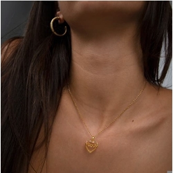 Collar mamá corazón con circonitas de colores - Imagen 2