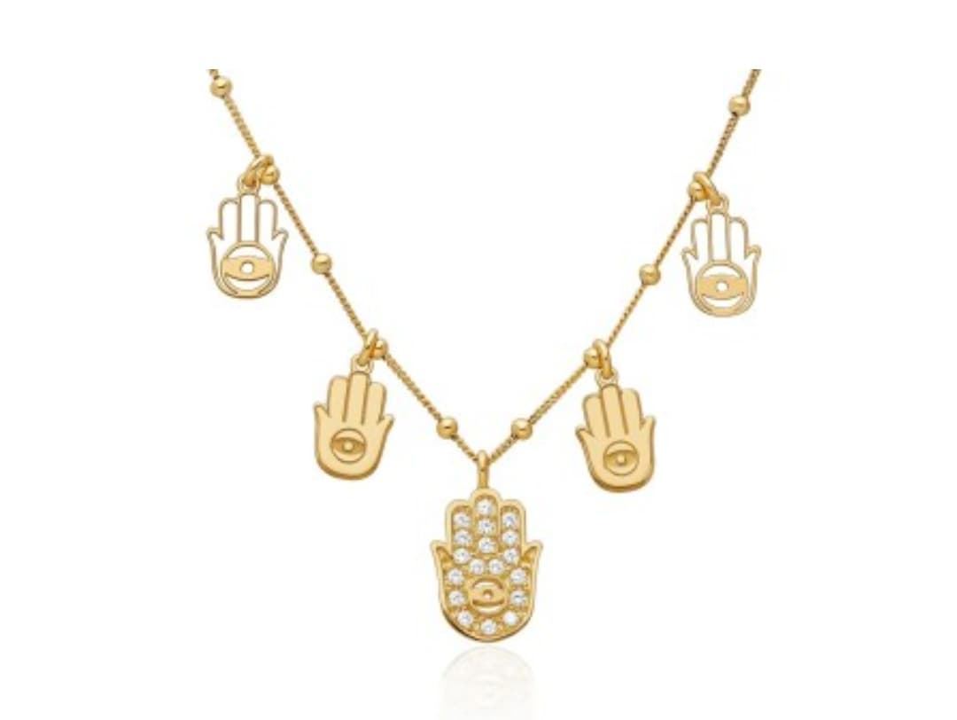 Collar mano de Fátima plata de ley - Imagen 1