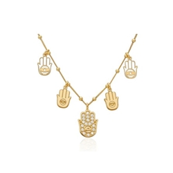 Collar mano de Fátima plata de ley - Imagen 1