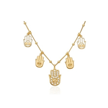 Collar mano de Fátima plata de ley - Imagen 1