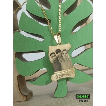 Collar pergamino con fotograbado acero - Imagen 1