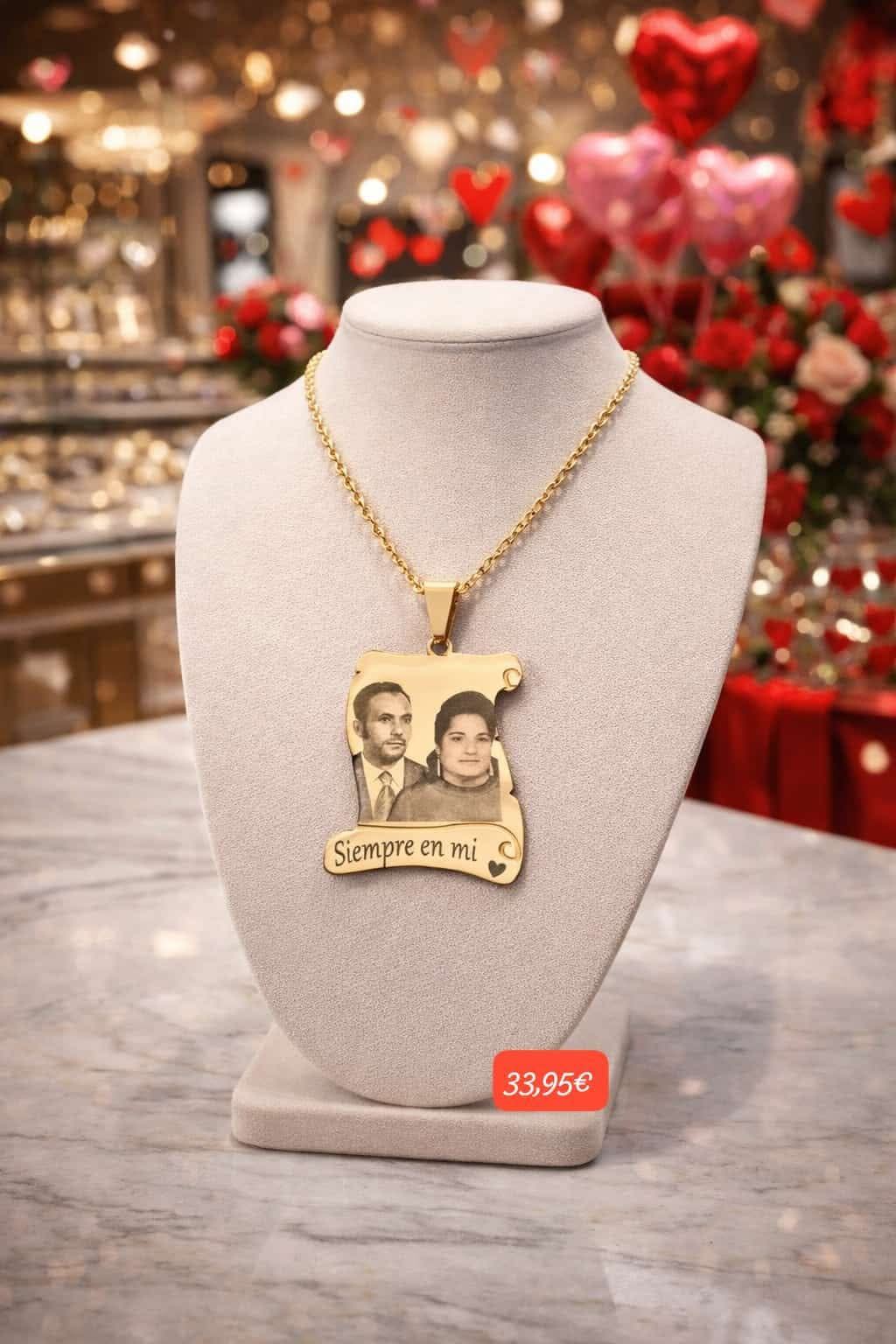 Collar pergamino con fotograbado acero - Imagen 2