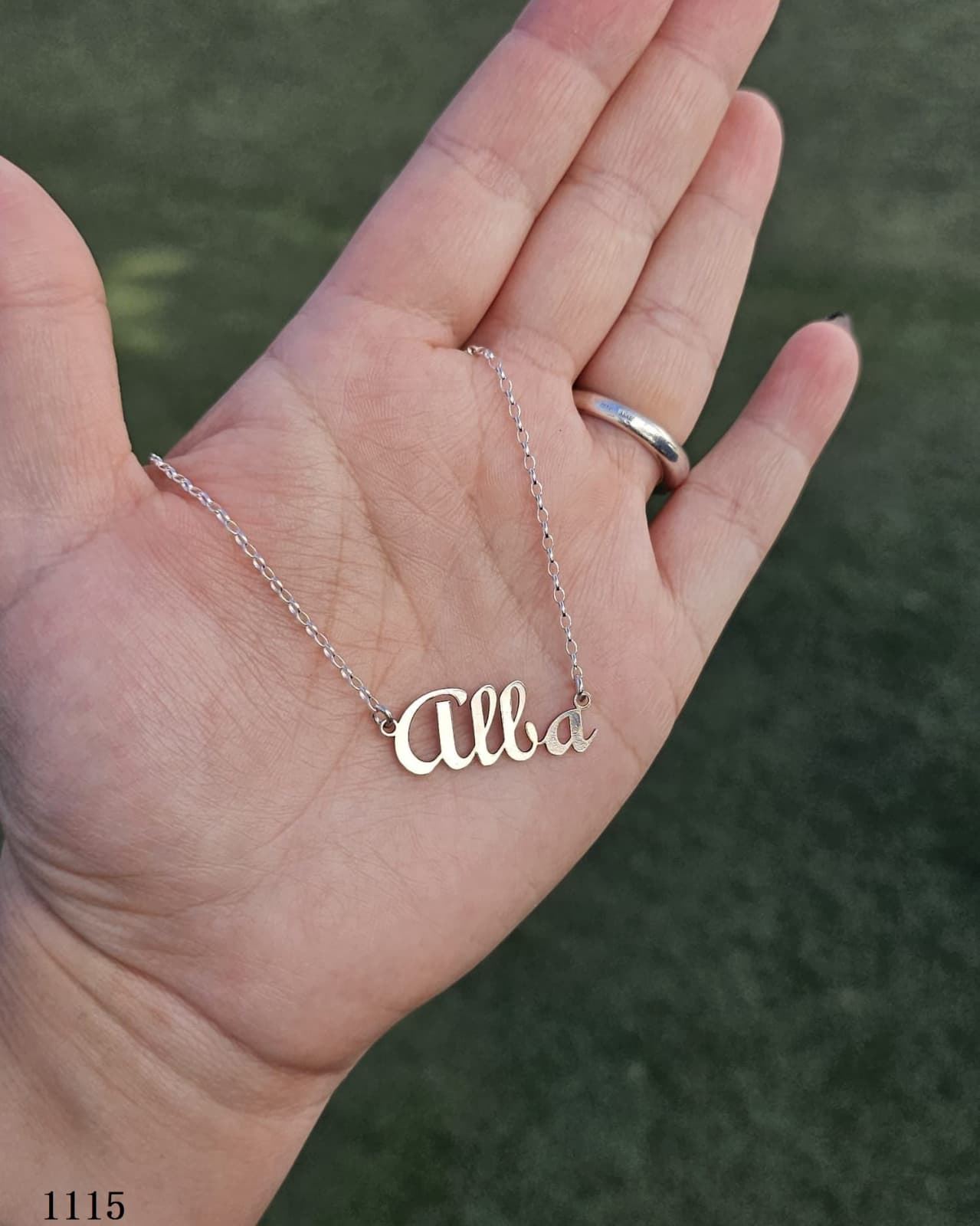 Collar personalizado nombre plata de ley - Imagen 1