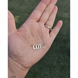 Collar personalizado nombre plata de ley - Imagen 1