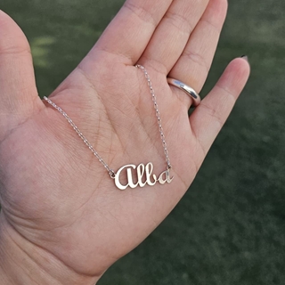 Collar personalizado nombre plata de ley - Imagen 1