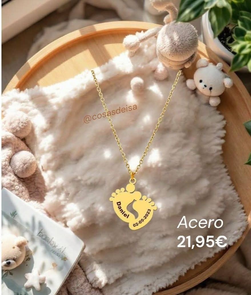 Collar pie y  corazón - Imagen 1