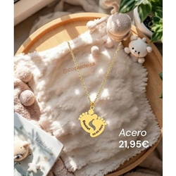 Collar pie y  corazón - Imagen 1