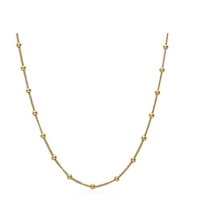 Collar saturno  bolas intercaladas plata Avancy - Imagen 1
