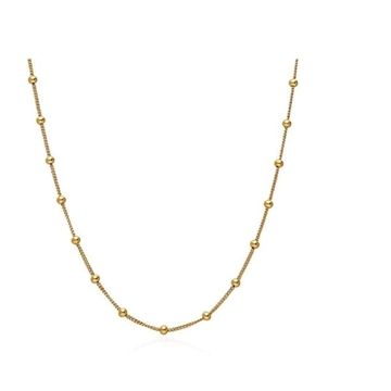 Collar saturno  bolas intercaladas plata Avancy - Imagen 1