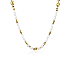 Collar  Shoker perlas entralazadas acero - Imagen 1