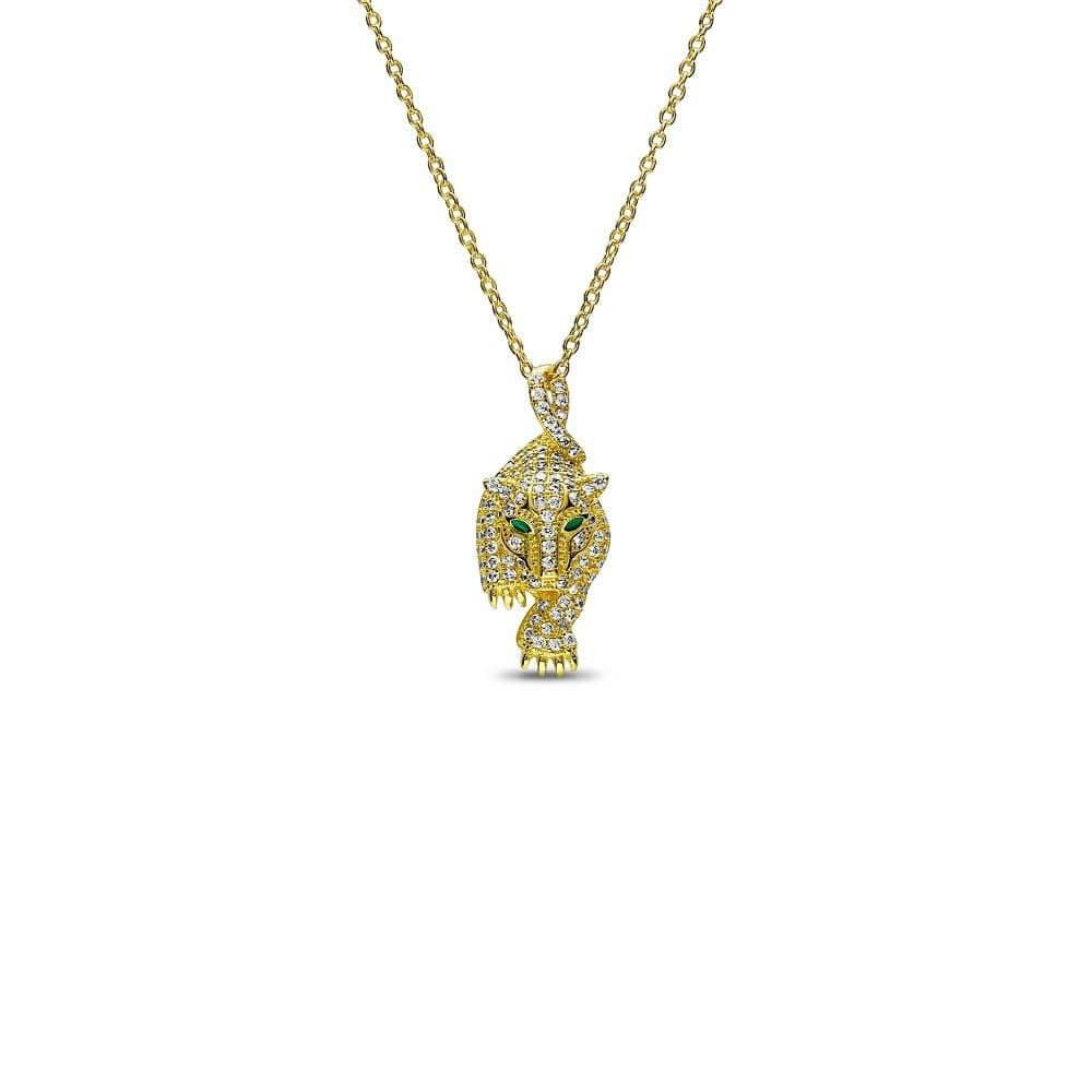 Collar tigre felino luxury Plata - Imagen 2