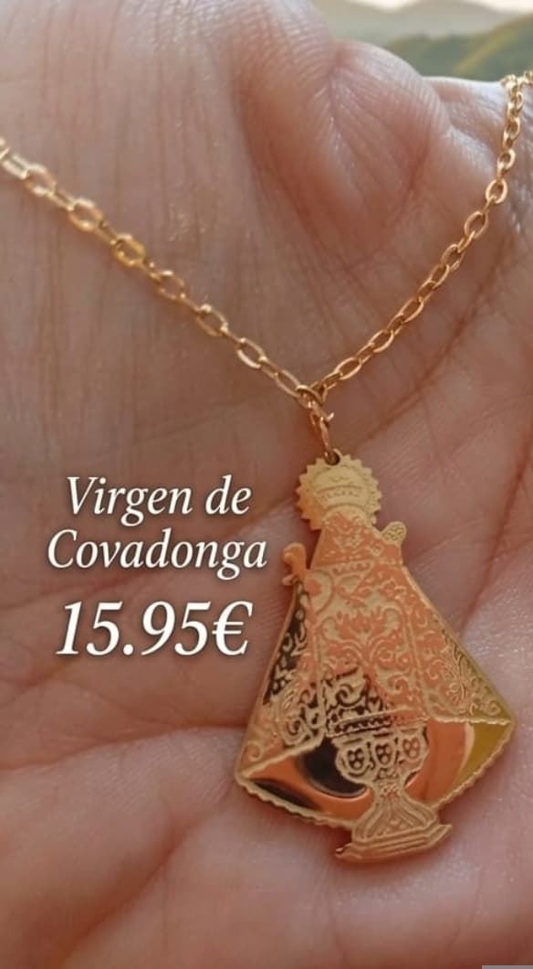 Collar Virgen Covadonga Asturias La Santina - Imagen 1