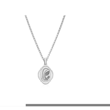 Collar virgen María niña plata de ley primera comunión - Imagen 1