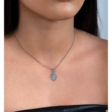 Collar virgen María niña plata de ley primera comunión - Imagen 2