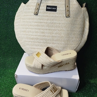 Combo  de bolso y sandalias cruzadas Bimba y Lola - Imagen 1