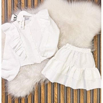 Conjunto blusa y falda niña - Imagen 2