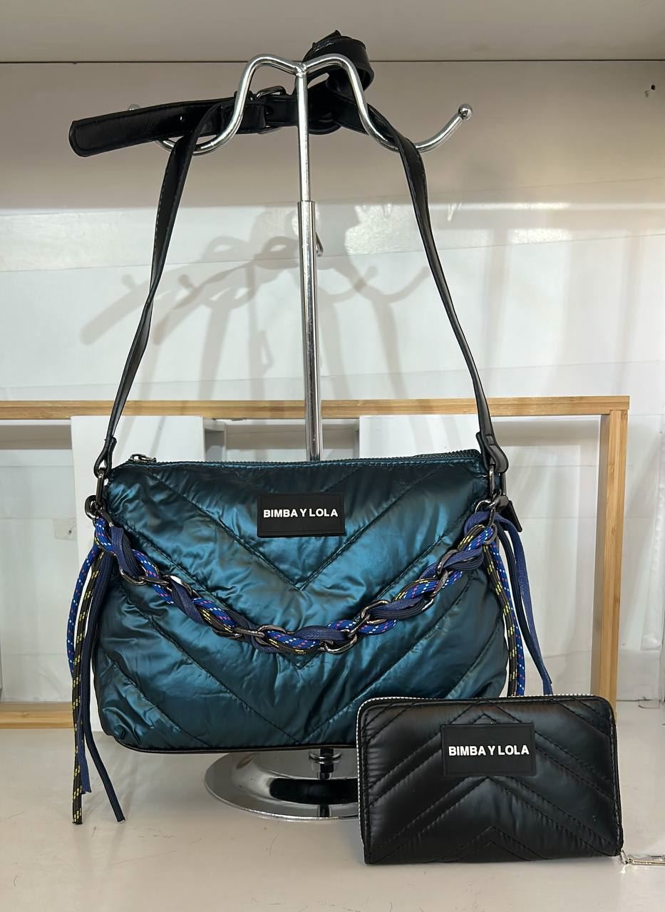 Conjunto bolso y cartera acolchados Bimba - Imagen 4