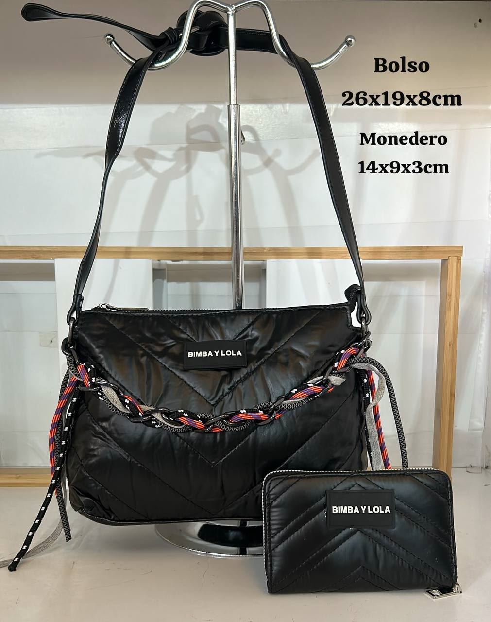 Conjunto bolso y cartera acolchados Bimba - Imagen 5