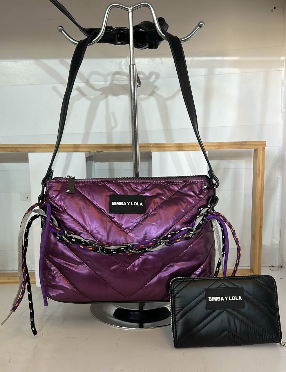 Conjunto bolso y cartera acolchados Bimba - Imagen 6