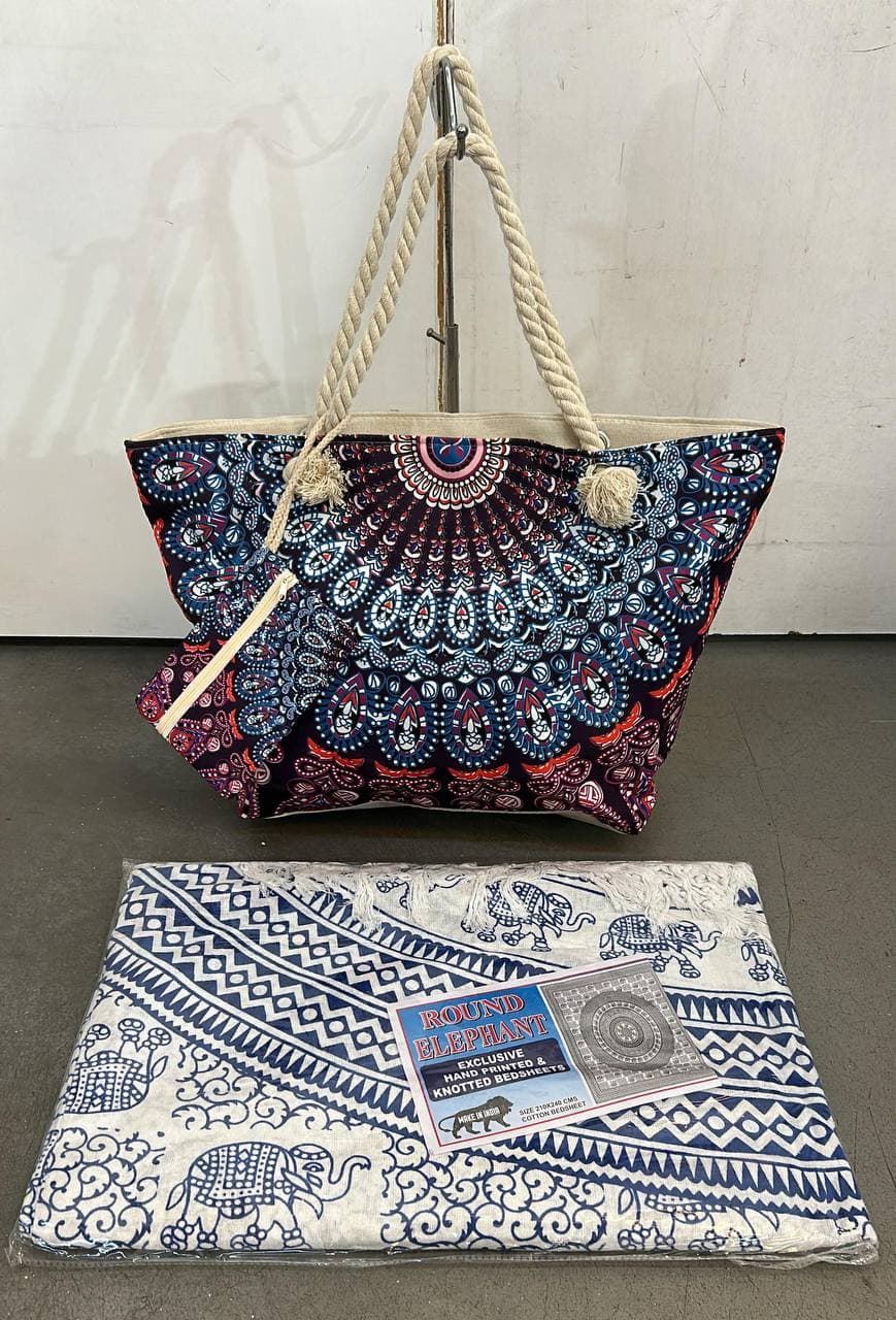 Conjunto bolso y toalla Mandala - Imagen 1