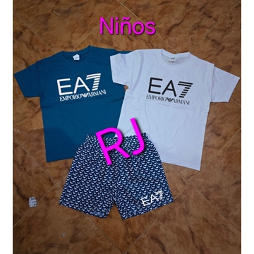 Conjunto camiseta y bañador Armani de niños - Imagen 2