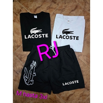 Conjunto camiseta y bañador Lacoste de hombre - Imagen 1