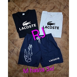 Conjunto camiseta y bañador Lacoste de hombre - Imagen 2
