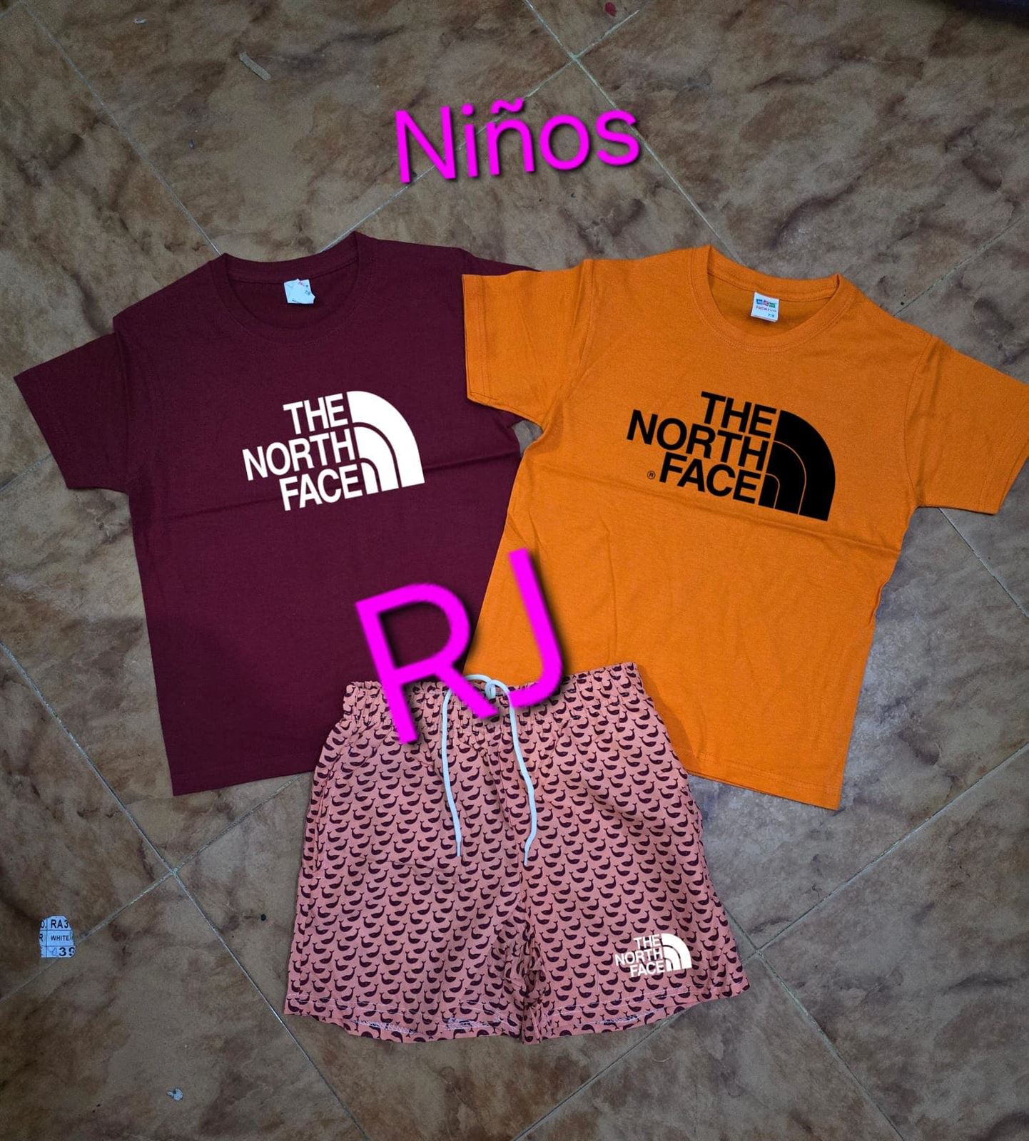 Conjunto camiseta y bañador North Face niño - Imagen 1