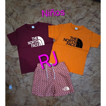 Conjunto camiseta y bañador North Face niño - Imagen 1