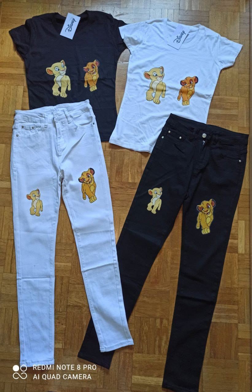 Conjunto camiseta y jeans mujer Simba Disney - Imagen 1