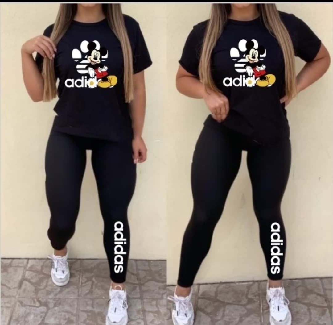 Conjunto camiseta y leggins Adidas Mickey - Imagen 1