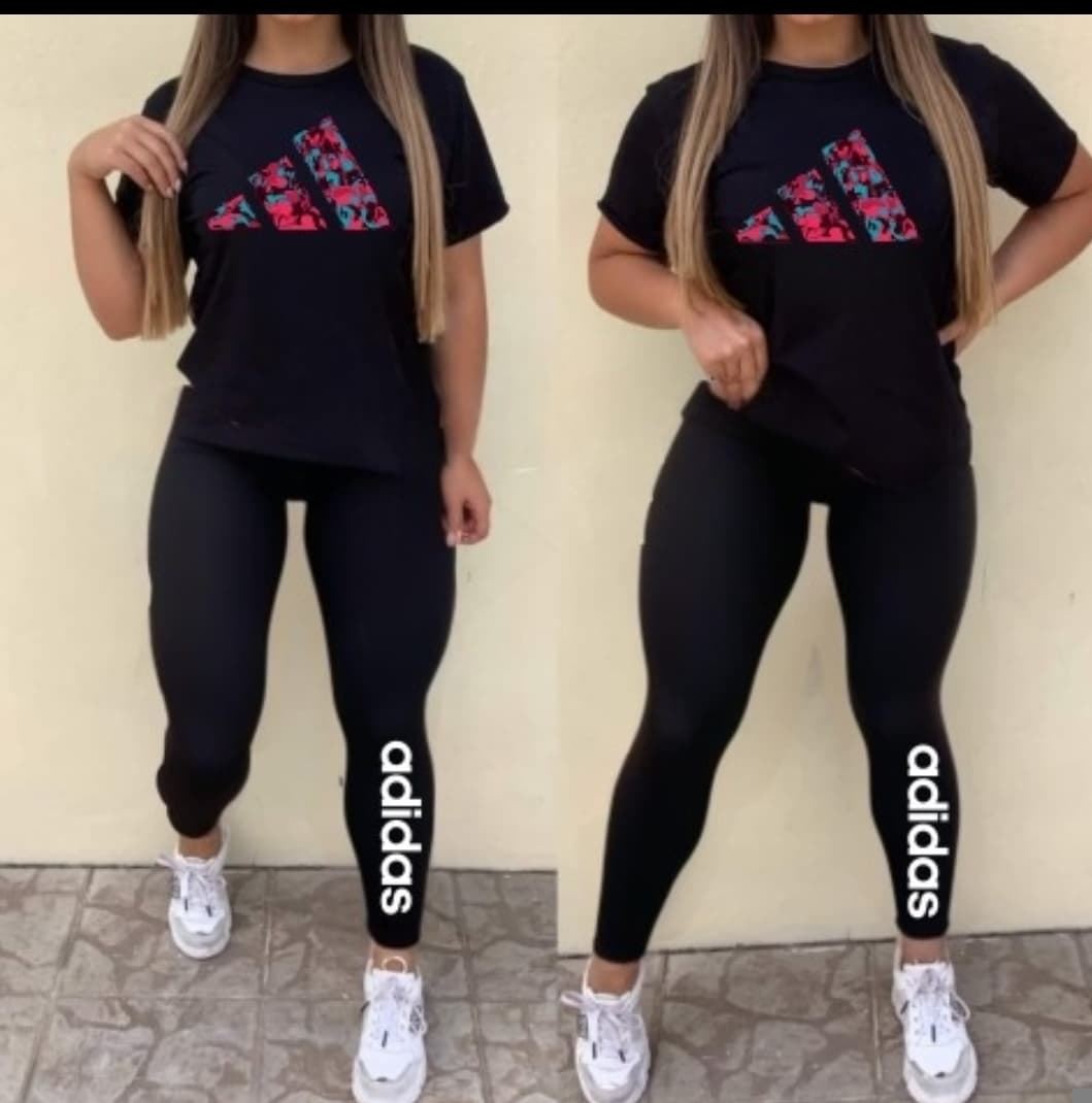 Conjunto camiseta y leggins Adidas multicolor - Imagen 2