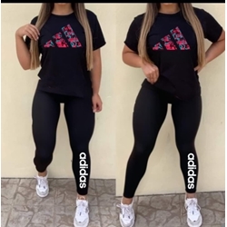 Conjunto camiseta y leggins Adidas multicolor - Imagen 2