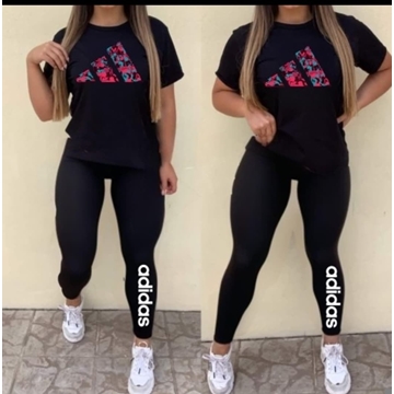 Conjunto camiseta y leggins Adidas multicolor - Imagen 2