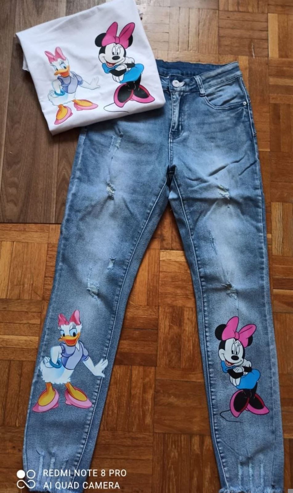 Conjunto camiseta y pantalón vaquero Minnie y Daisy - Imagen 1