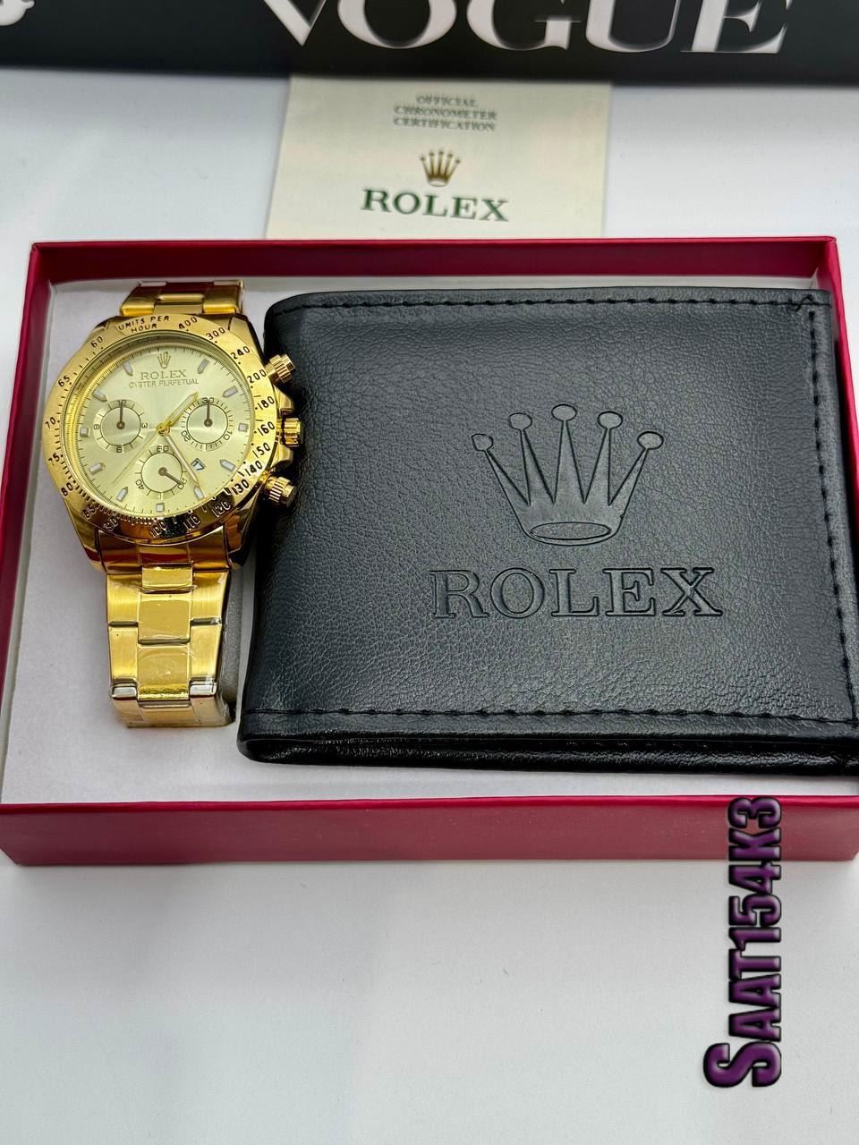 Conjunto cartera de caballero y reloj Rolex - Imagen 1