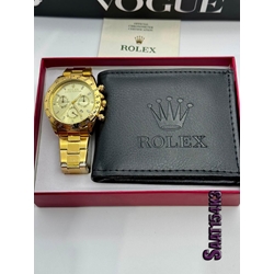 Conjunto cartera de caballero y reloj Rolex - Imagen 1
