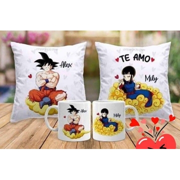 Conjunto cojín y taza dragón ball - Imagen 1