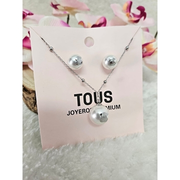 Conjunto colgante y pendientes Tous perla - Imagen 2