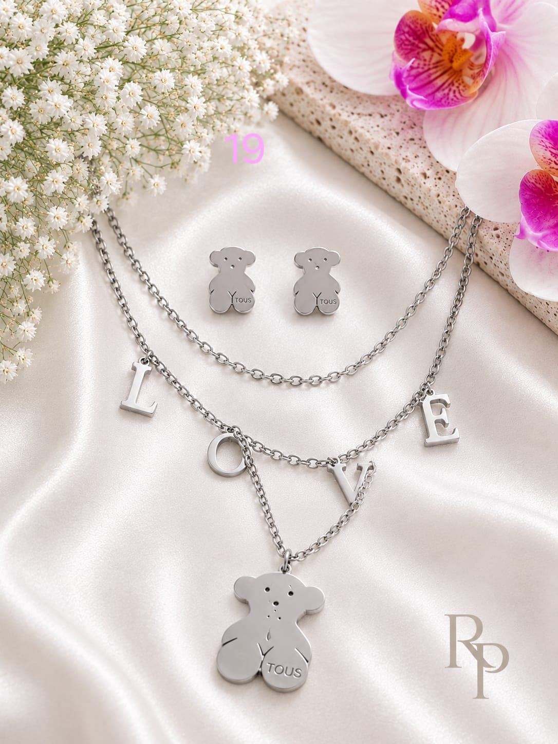 Conjunto collar doble cadena y pendientes Tous - Imagen 1