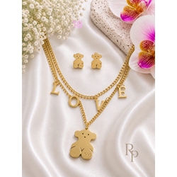 Conjunto collar doble cadena y pendientes Tous - Imagen 2