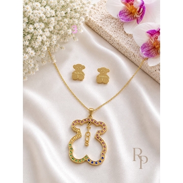 Conjunto collar  multicolor y pendientes Tous - Imagen 1